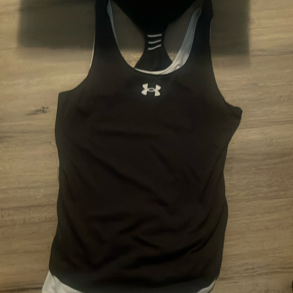 Under Armour Black Racerback Fitted Tank Top